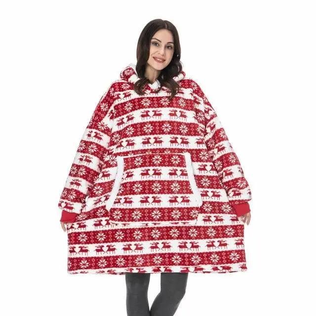 Winter Oversized Wearable Blanket Women Hoodies Sweatshirt TV Blanket With Sleeves Pullover Warm Soft Unisex Hoody Comfortable Sweatshirts For Autumn
