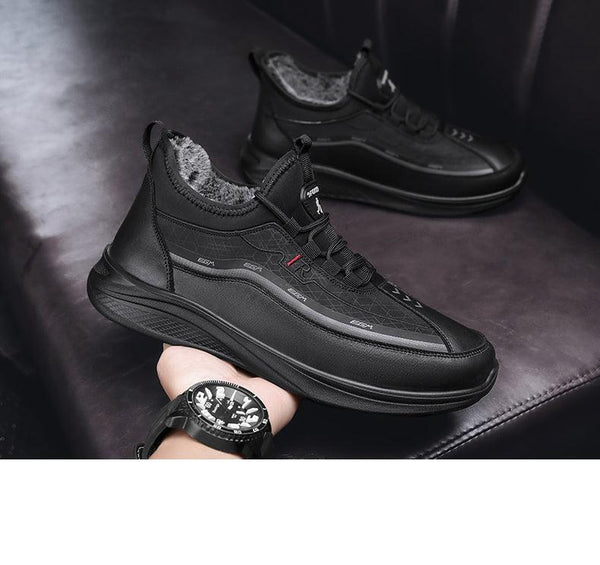 Winter Running Shoes Mens Low Cut Non Slip Warm Outdoor Walking Shoes Comfort Sneakers Fashion Sport Shoes Outdoor Walking Non-Slip Sneakers Comfortable Soft Design Quality Autumn Shoes