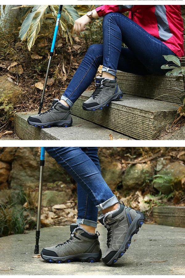 Winter Warm Sports Boots Men's Outdoor Non-Slip Hiking Shoes Men's Women's Sports Boots Hunting Outdoor Walking Lace Up Anti-Slip Ankle Booties Casual Strong Design