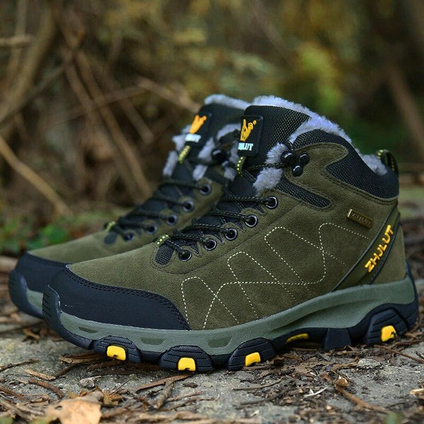 Winter Warm Sports Boots Men's Outdoor Non-Slip Hiking Shoes Men's Women's Sports Boots Hunting Outdoor Walking Lace Up Anti-Slip Ankle Booties Casual Strong Design