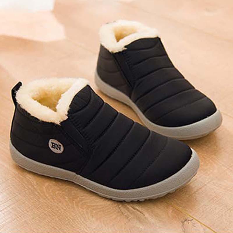 Winter Waterproof Shoes Men's Fashion Sneakers Outdoor Work Warm Shoes For Men Slip On Casual Comfortable Warm Outdoors Walking Waterproof Soft Shoes