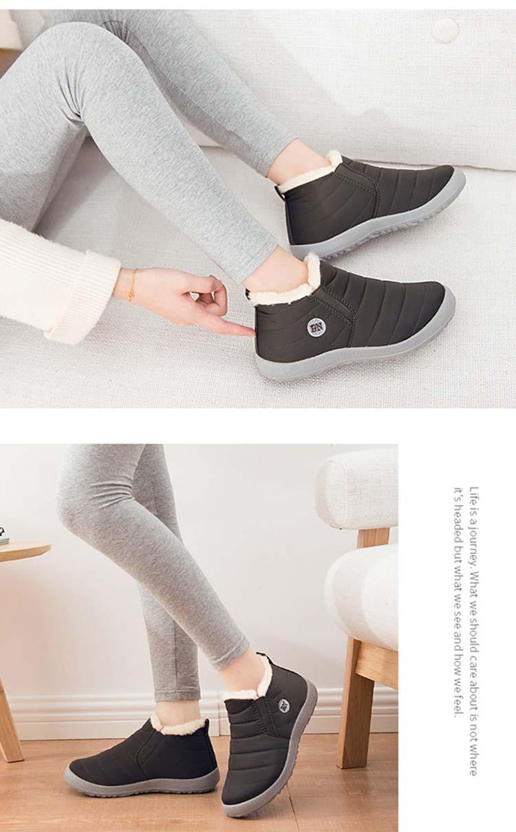 Winter Waterproof Shoes Men's Fashion Sneakers Outdoor Work Warm Shoes For Men Slip On Casual Comfortable Warm Outdoors Walking Waterproof Soft Shoes