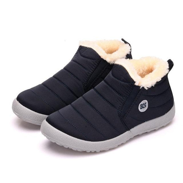 Winter Waterproof Shoes Men's Fashion Sneakers Outdoor Work Warm Shoes For Men Slip On Casual Comfortable Warm Outdoors Walking Waterproof Soft Shoes