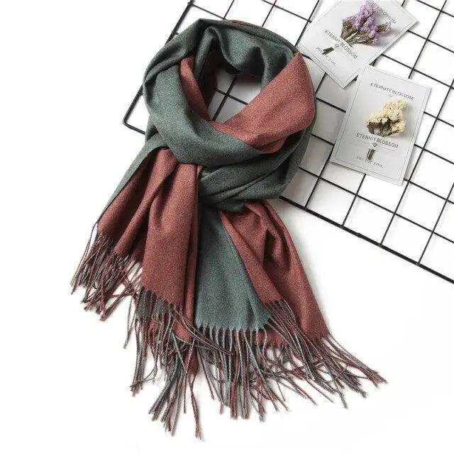 Winter Women Scarf Fashion Solid Soft  Scarves For Lady Shawls Wrap Casual Wear Travel Friendly For Winter Fall Winter Classic Warm Soft Chunky Warm Scarves Wrap Scarf