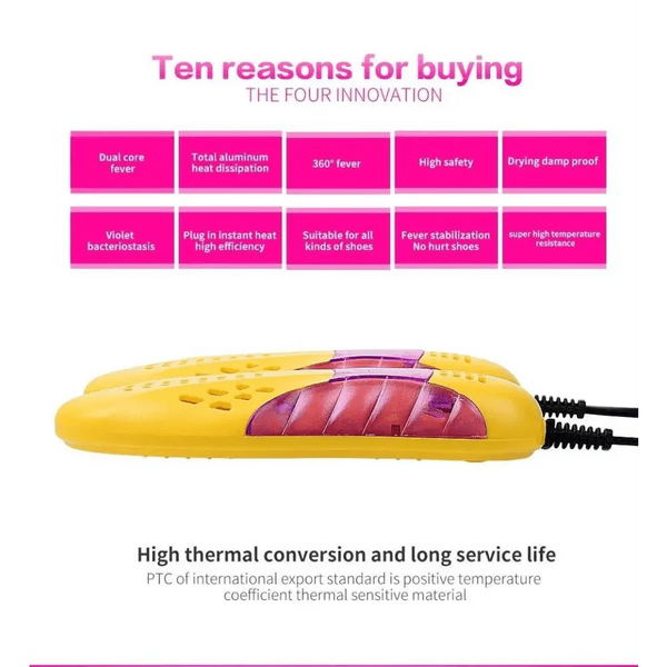 Winter Yellow Shoe Dryer Lightweight Portable Shoe Warmer Machine Heater Household Essential For Autumn