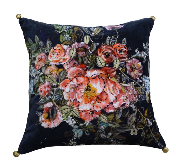 Black Velvet Throw Pillow Fall Collection Winter Roase 18