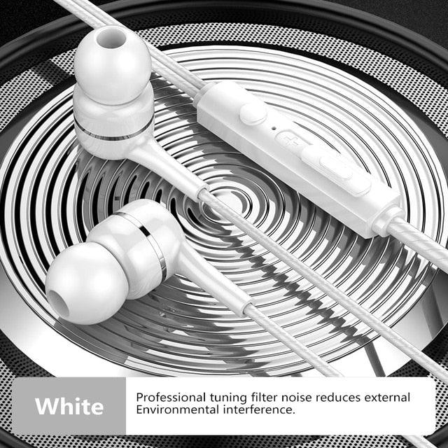 Wired Earphones In-Ear For Computer PC 3.5mm Earbuds Stereo Headset Gamer Handsfree With Mic Wired Earbuds Noise Isolating in-Ear Headphones Earphones with Mic Volume Control 3.5mm Plug for Sports Workout Compatible
