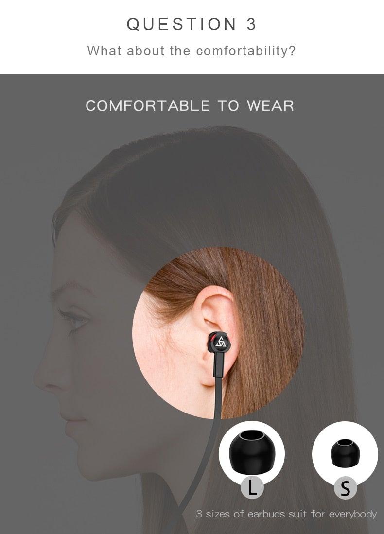 Wired in-Ear Headphones With Tangle-Free Cord Noise Isolating Bass Driven Sound Metal Earphones Carry Case Ear Bud Tips In-ear Earphone  Super Bass Sound Sport Headset With Mic for Phones Ear Phone For Women 3.5mm