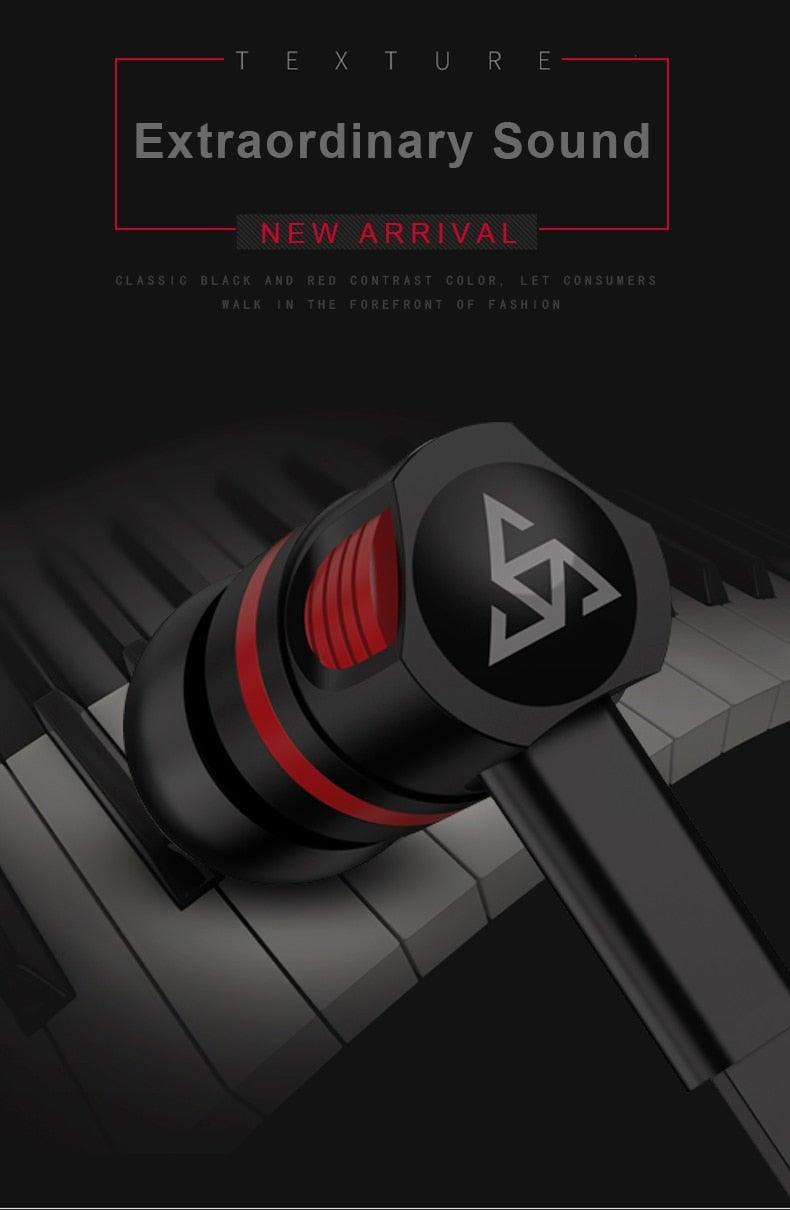 Wired in-Ear Headphones With Tangle-Free Cord Noise Isolating Bass Driven Sound Metal Earphones Carry Case Ear Bud Tips In-ear Earphone  Super Bass Sound Sport Headset With Mic for Phones Ear Phone For Women 3.5mm