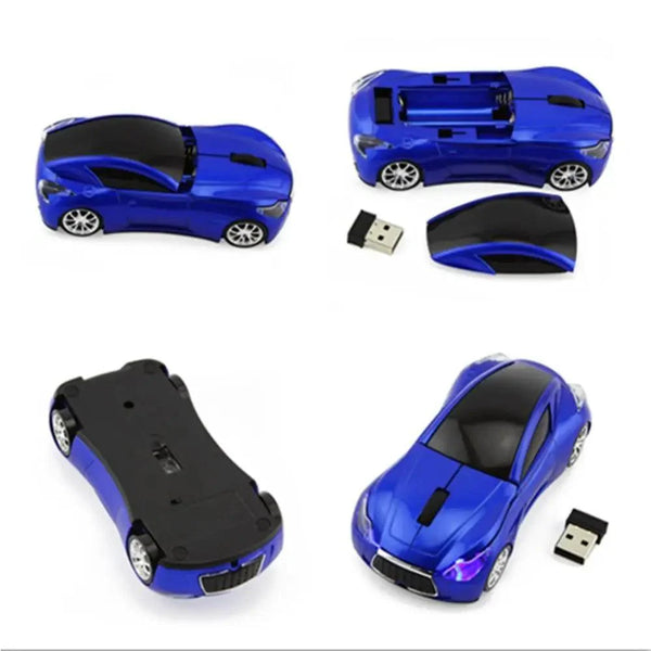 Wireless Black Sports Car USB Mouse Design Computer 1600 DPI Mouse Mini Ergonomic Gaming Mouse For Laptop And Computer 2.4Ghz