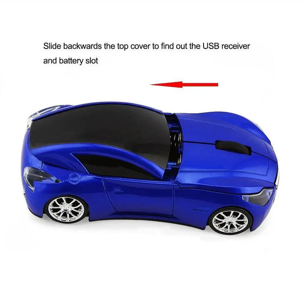 Wireless Black Sports Car USB Mouse Design Computer 1600 DPI Mouse Mini Ergonomic Gaming Mouse For Laptop And Computer 2.4Ghz