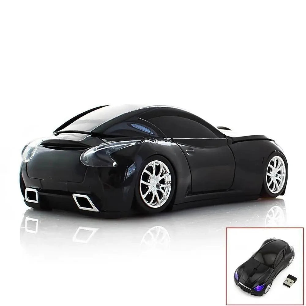 Wireless Black Sports Car USB Mouse Design Computer 1600 DPI Mouse Mini Ergonomic Gaming Mouse For Laptop And Computer 2.4Ghz