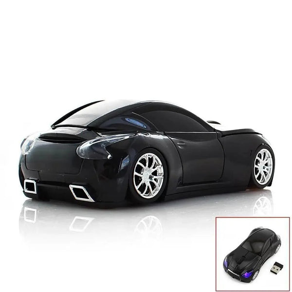 Wireless Black Sports Car USB Mouse Design Computer 1600 DPI Mouse Mini Ergonomic Gaming Mouse For Laptop And Computer 2.4Ghz