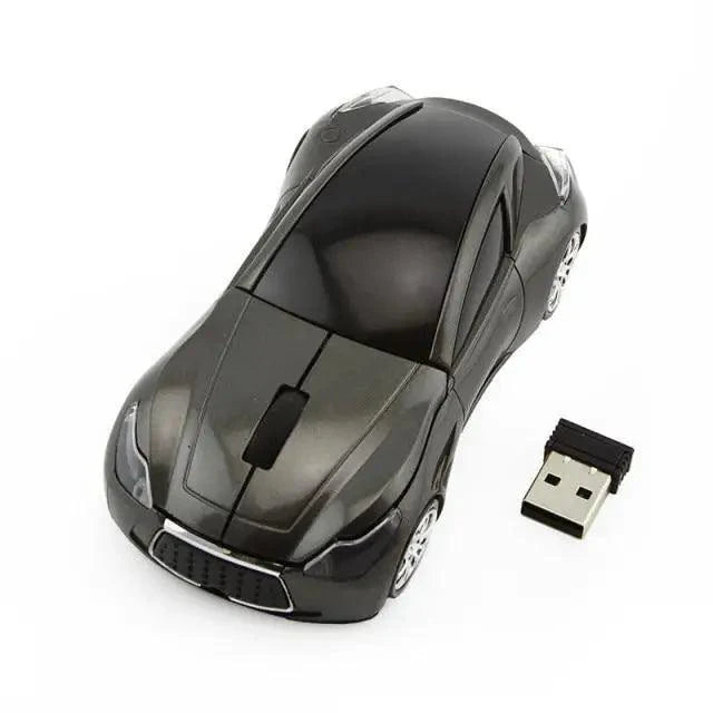 Wireless Black Sports Car USB Mouse Design Computer 1600 DPI Mouse Mini Ergonomic Gaming Mouse For Laptop And Computer 2.4Ghz