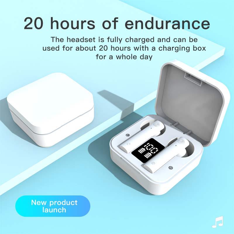 Wireless Bluetooth Earphone Air Sports Running Headphone LED Display Earbuds Noise Reduction Updated Design with Industry Leading Sound & Improved Comfort, Long Wireless Range