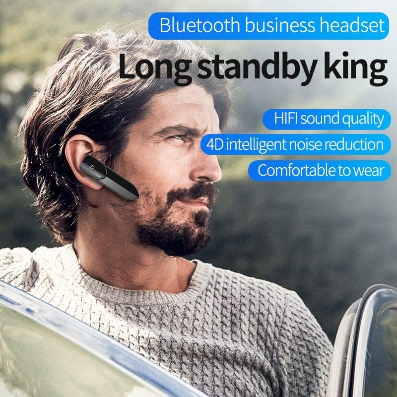 Wireless Bluetooth Headset Business Hands Free Long Standby V5.0 Earphones Waterproof Sport Earbuds With Microphone For Driving