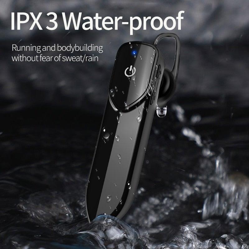 Wireless Bluetooth Headset Business Hands Free Long Standby V5.0 Earphones Waterproof Sport Earbuds With Microphone For Driving