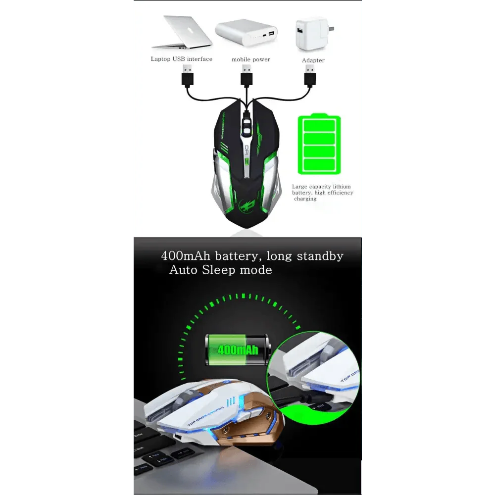 Wireless Gaming Mouse Backlight USB Optical Gamer Computer Mice Laptop Wireless DPI Mice