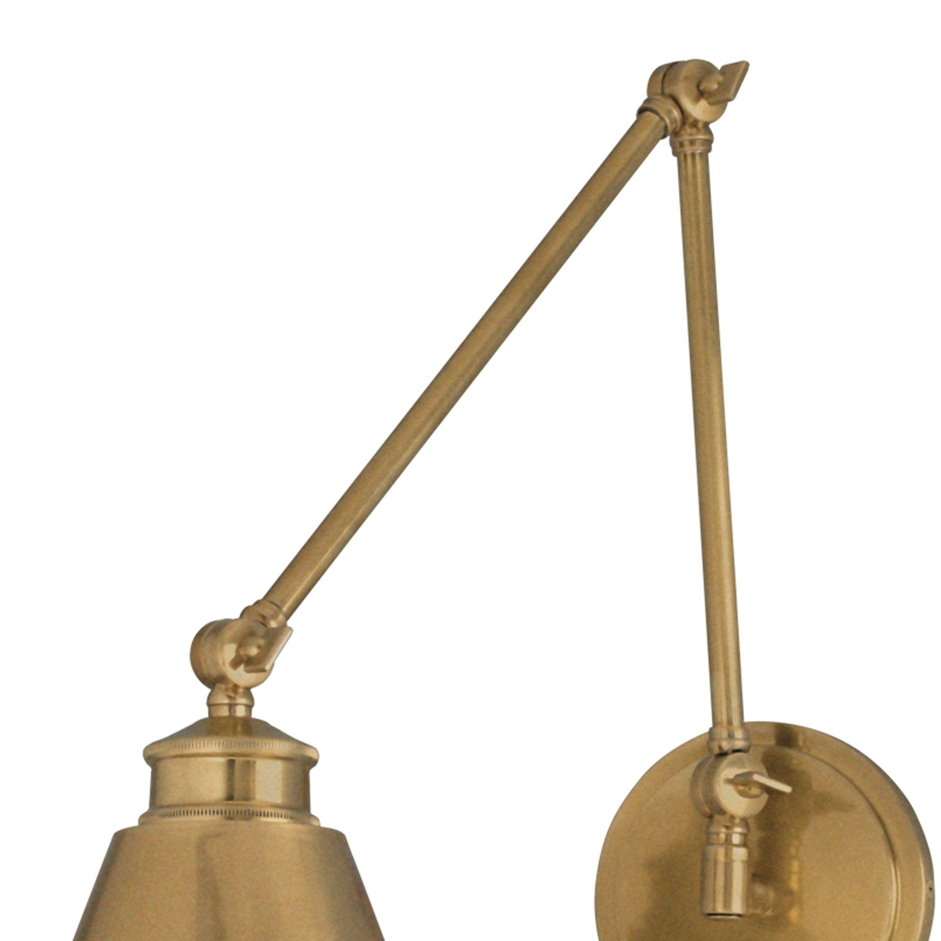 Aidan 18.5'' High 1-Light Swingarm Sconce - Aged Brass