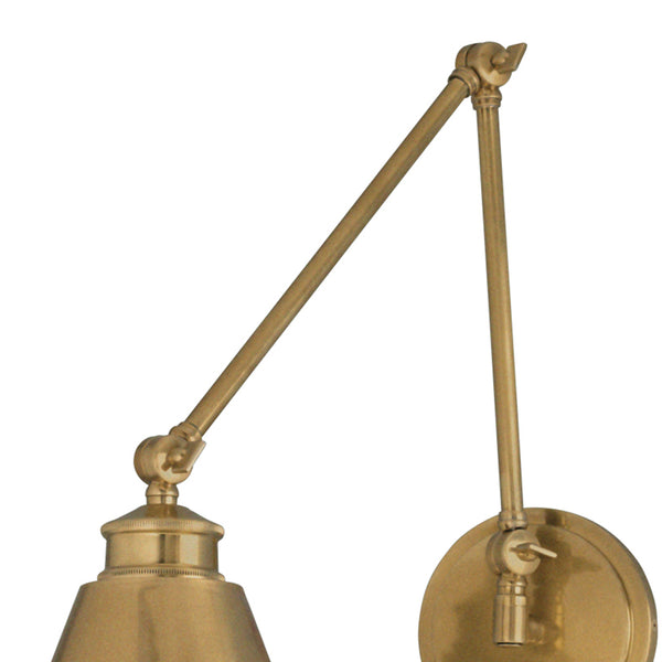 Aidan 18.5'' High 1-Light Swingarm Sconce - Aged Brass