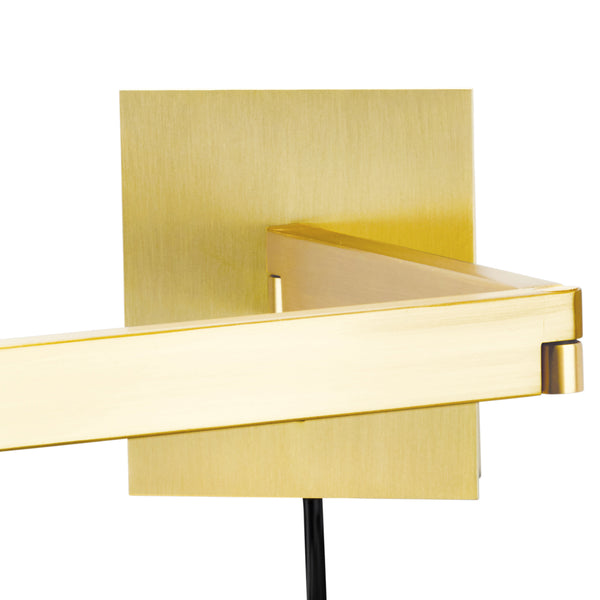 Audrey 10'' High 1-Light Swingarm Sconce - Satin Brass