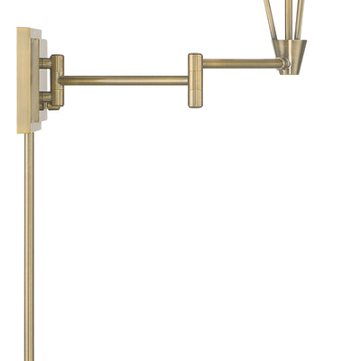 Cody 13'' High 1-Light Swingarm Sconce - Antique Brass