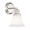 Alden 10.25'' High 1-Light Sconce- Polished Nickel Matte Opal