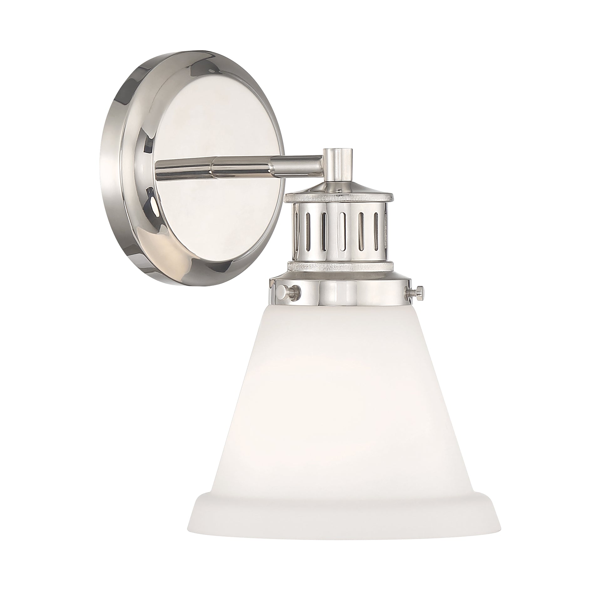 Alden 10.25'' High 1-Light Sconce- Polished Nickel Matte Opal