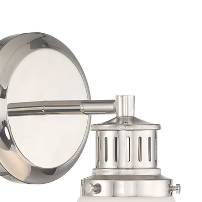Alden 10.25'' High 1-Light Sconce- Polished Nickel Matte Opal