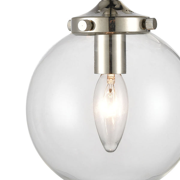 Boudreaux 12'' High 1-Light Sconce - Matte Black with Polished Nickel