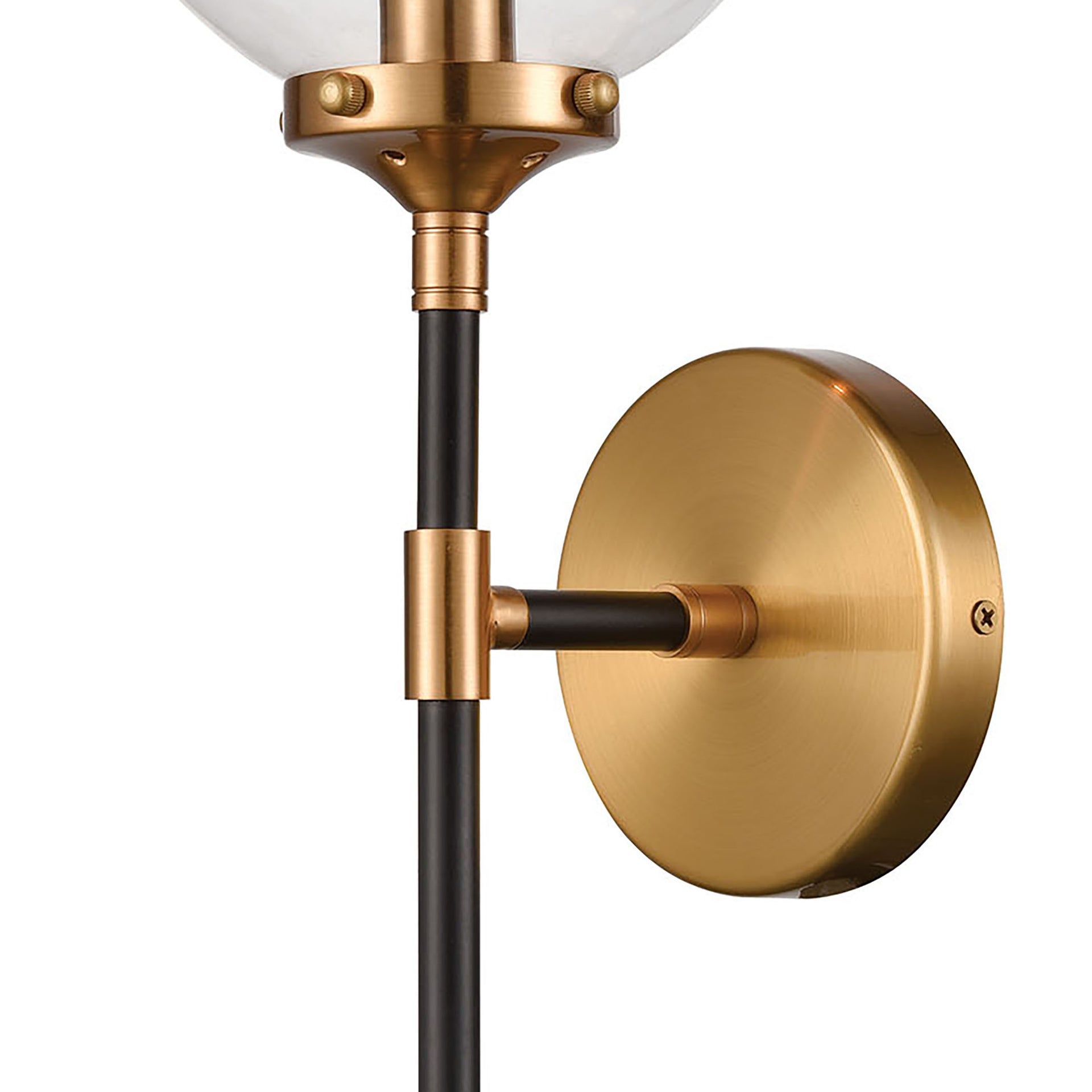 Boudreaux 19'' High 1-Light Sconce - Matte Black with Antique Gold