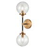 Boudreaux 21'' High 2-Light Sconce - Matte Black with Antique Gold