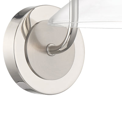 Charis 13'' High 1-Light Sconce - Polished Nickel with Brushed Nickel