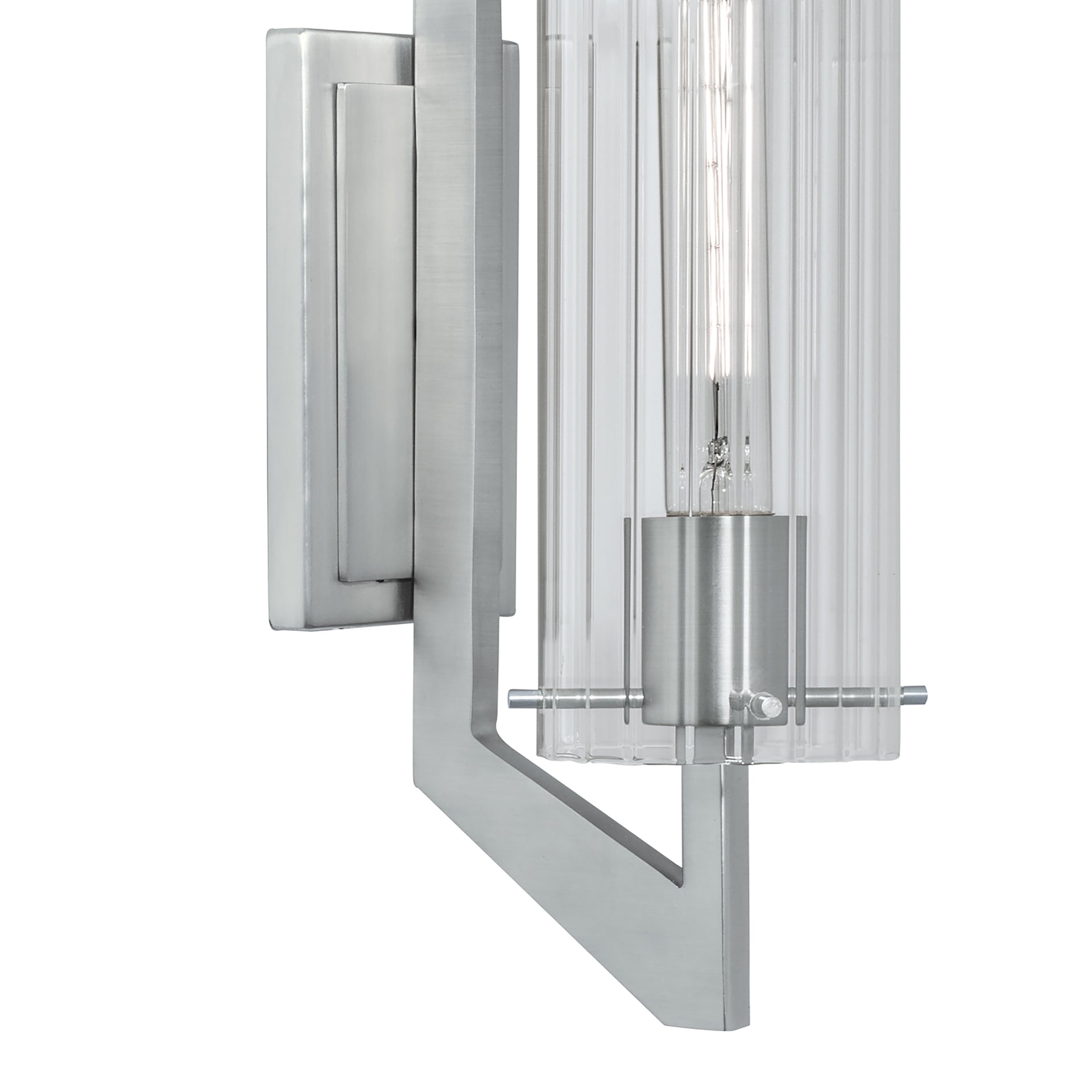 Faceted 12.75'' High 1-Light Sconce - Brushed Nickel