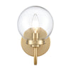 Fairbanks 8.5'' High 1-Light Sconce - Brushed Gold and Clear