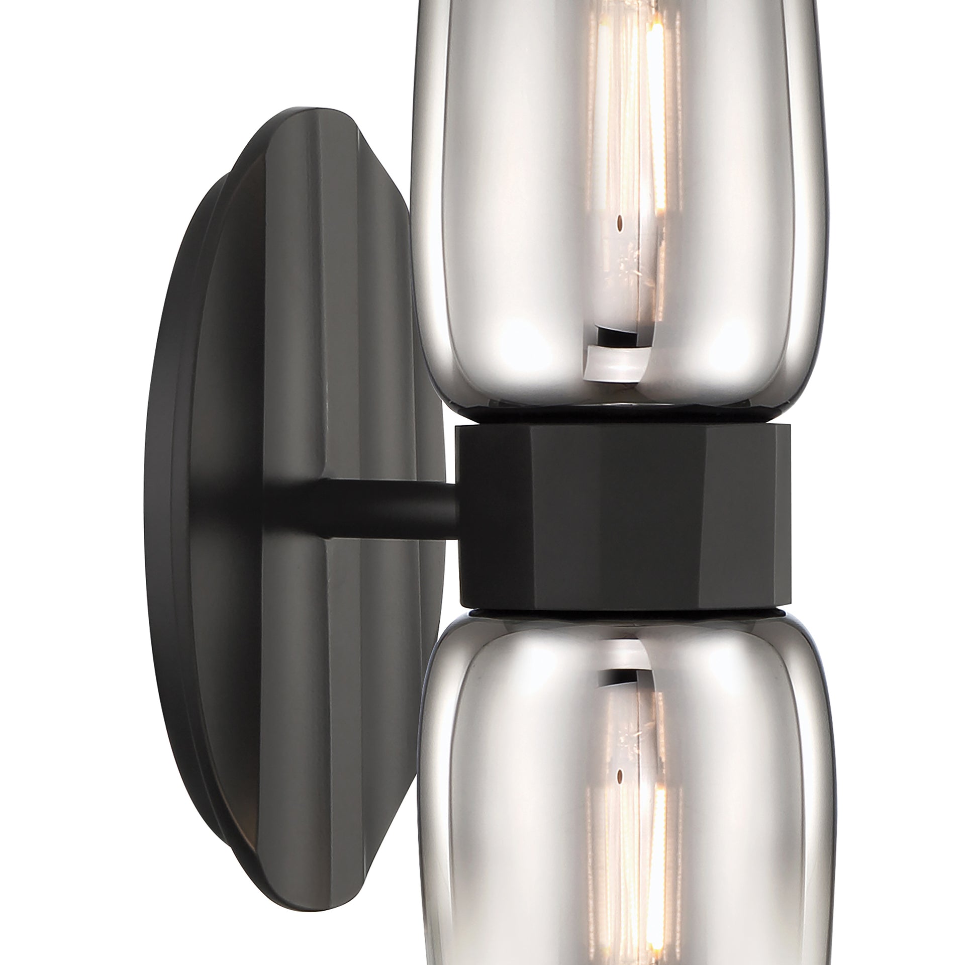 Flame 14'' High 2-Light Sconce - Matte Black