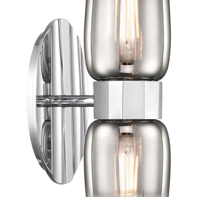 Flame 14'' High 2-Light Sconce - Chrome