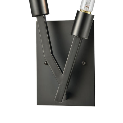 Freeform 11'' High 2-Light Sconce - Dark Graphite