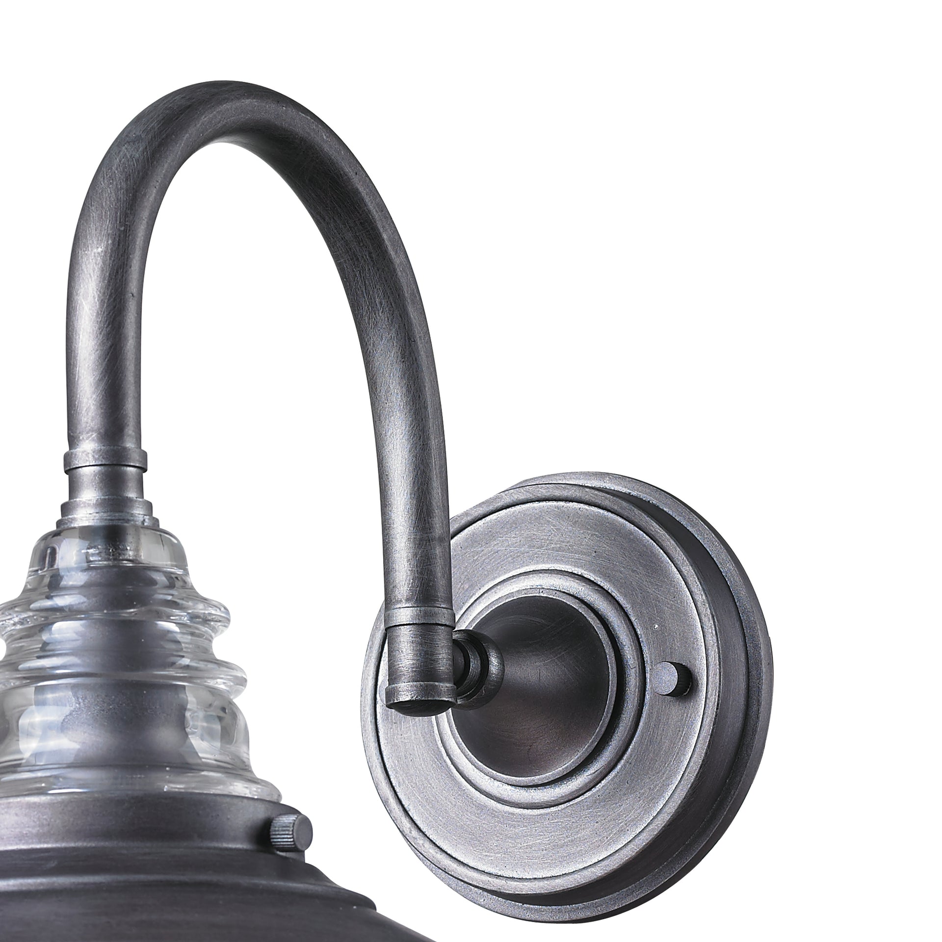 Insulator Glass 14'' High 1-Light Sconce - Weathered Zinc