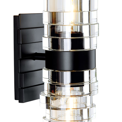 Murano 13.5'' High 2-Light Sconce - Matte Black