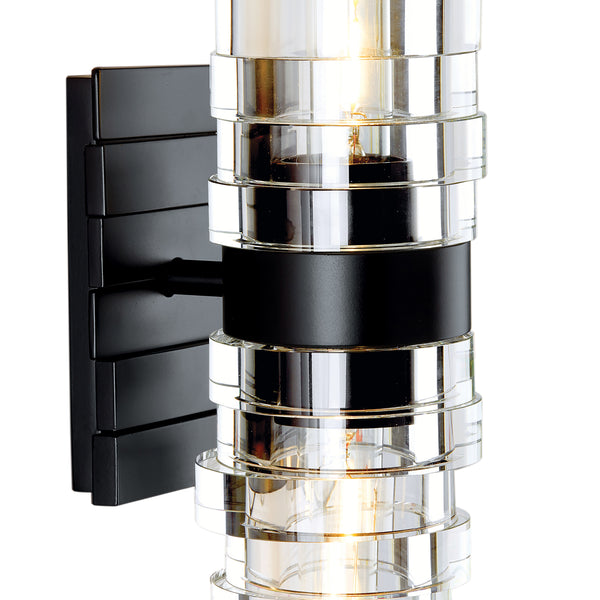Murano 13.5'' High 2-Light Sconce - Matte Black