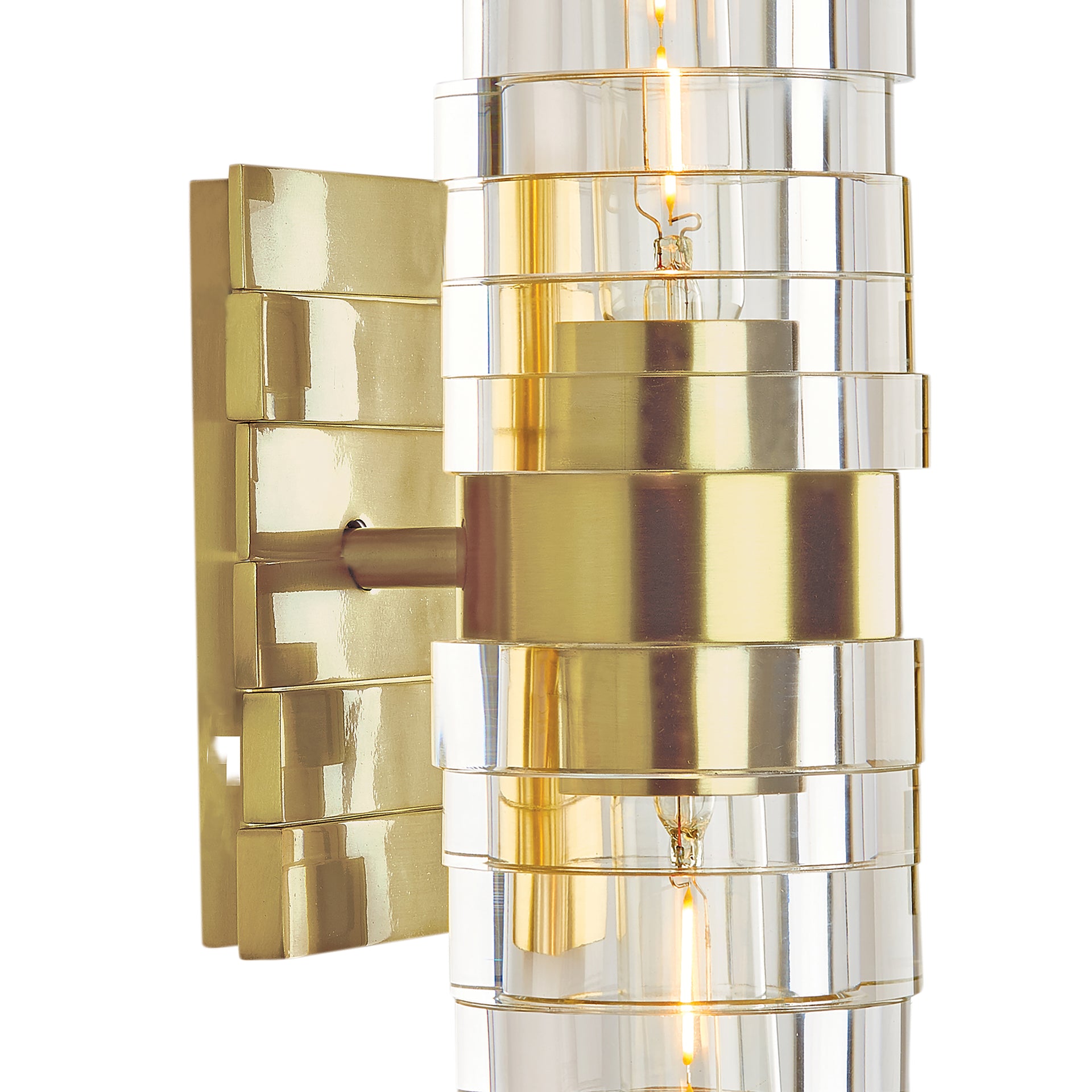 Murano 13.5'' High 2-Light Sconce - Satin Brass