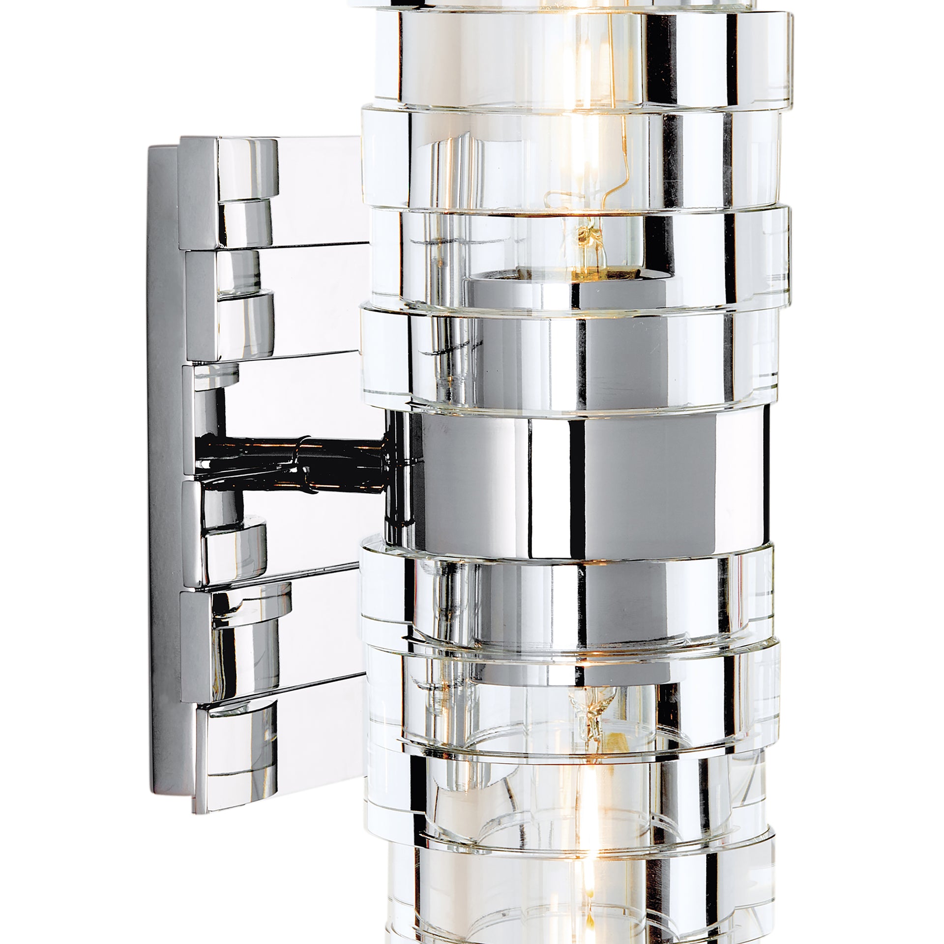 Murano 13.5'' High 2-Light Sconce - Chrome