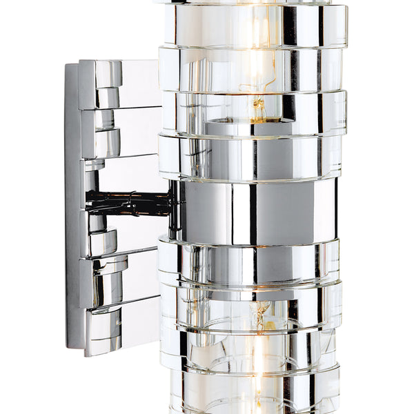 Murano 13.5'' High 2-Light Sconce - Chrome