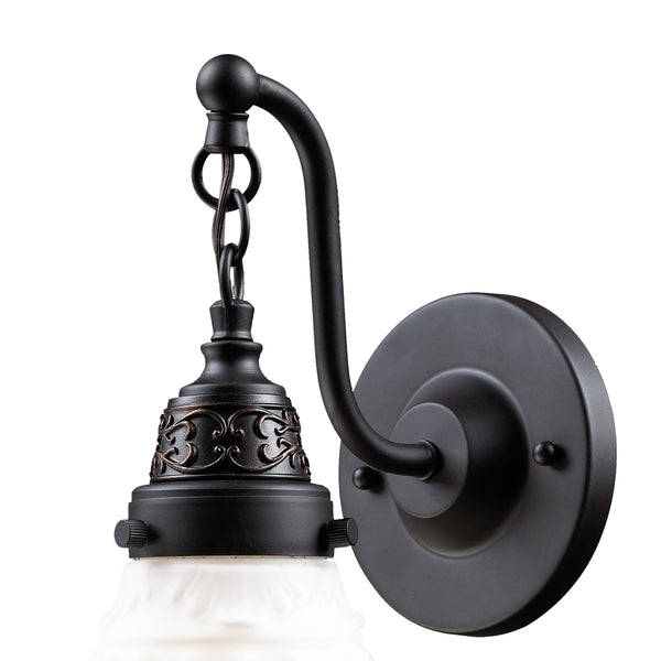 Quinton Parlor 12'' High 1-Light Sconce - Oiled Bronze