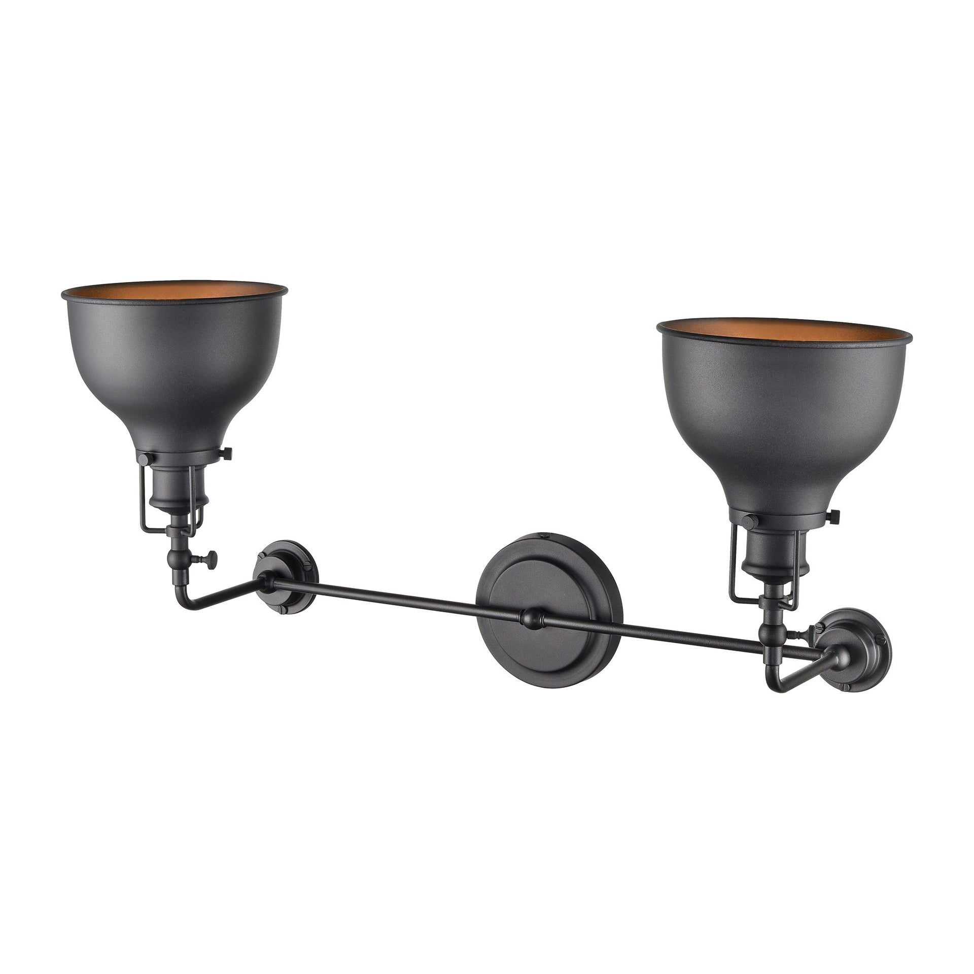 Skillet 12'' High 2-Light Sconce - Matte Black