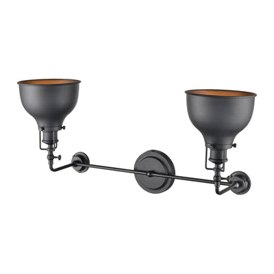 Skillet 12'' High 2-Light Sconce - Matte Black