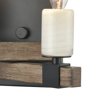 Stone Manor 7'' High 2-Light Sconce - Matte Black