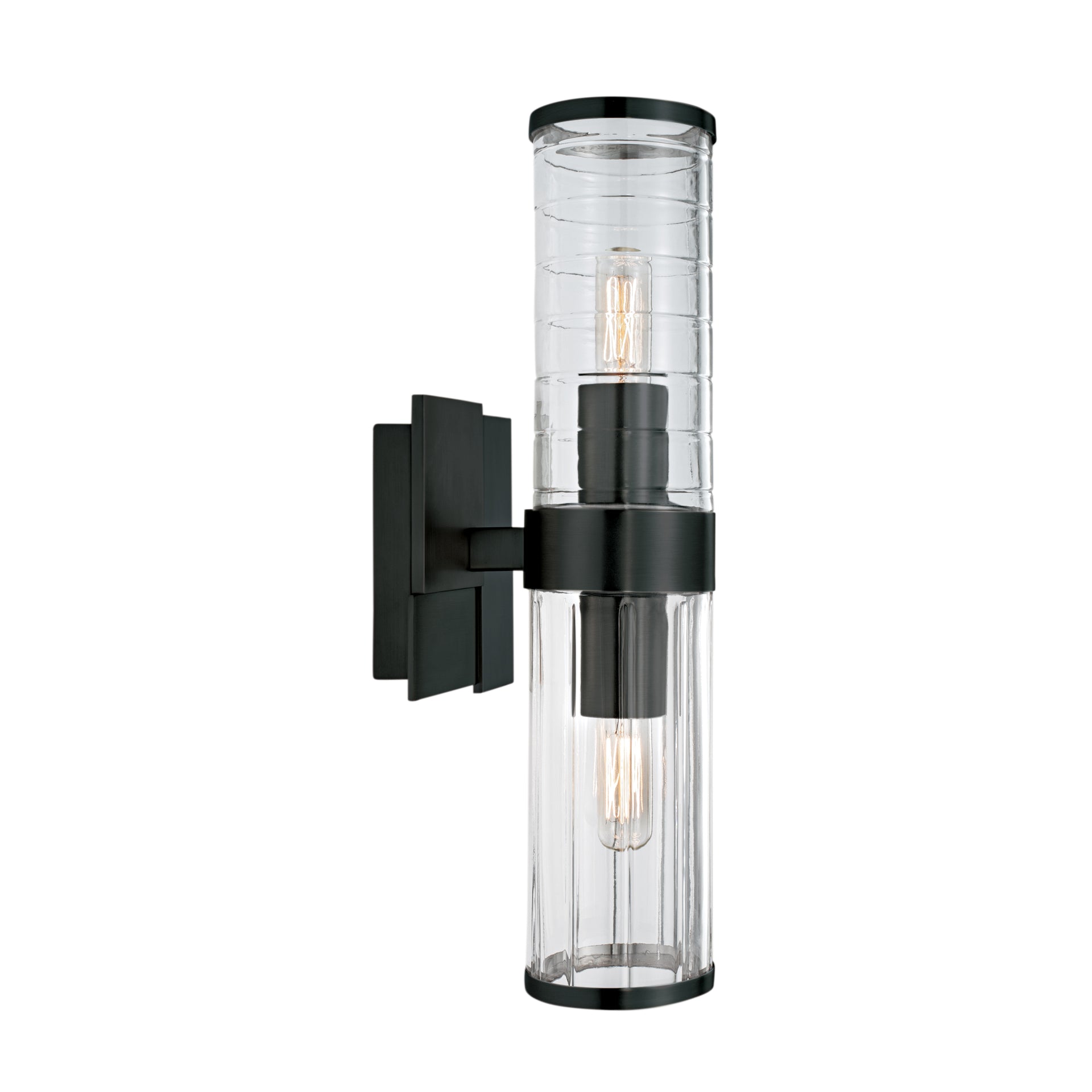 Stripe 15.25'' High 2-Light Sconce - Matte Black