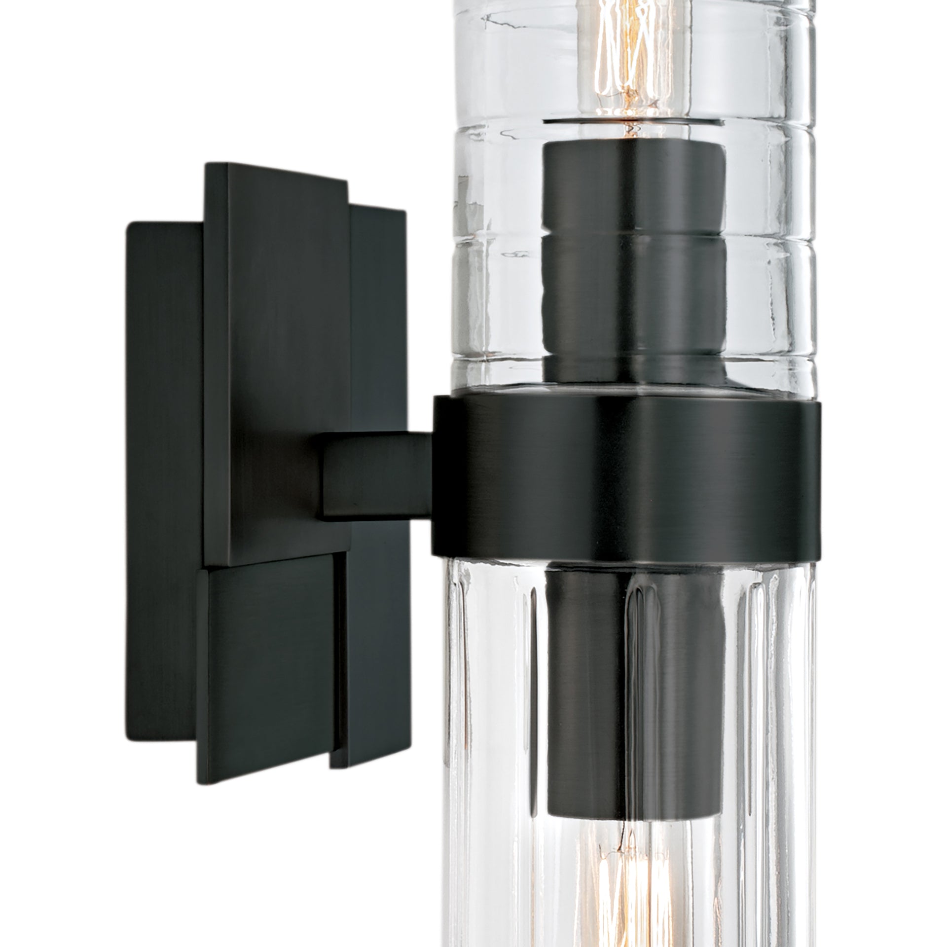 Stripe 15.25'' High 2-Light Sconce - Matte Black